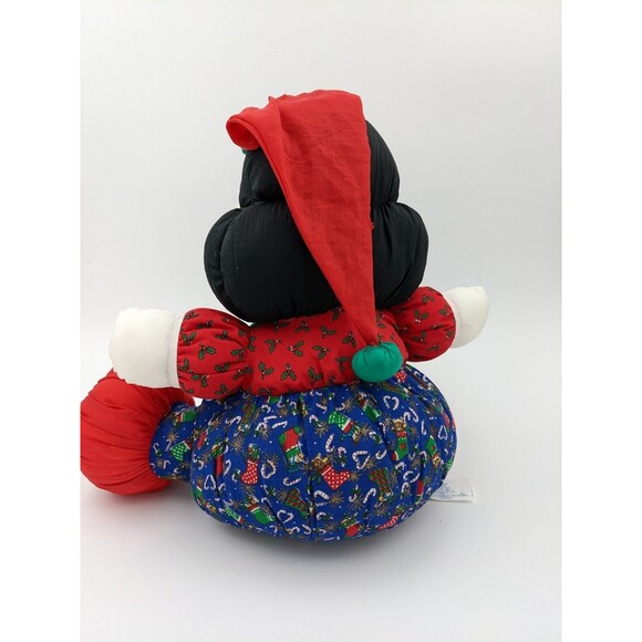 Vintage TB Trading Co Nylon Christmas Penguin Puffy Nylon Print Fabric Santa Hat - Picture 7 of 12